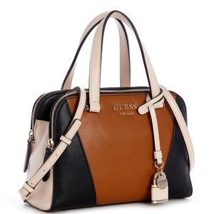 GUESS SHAWNA SMALL FAUX-LEATHER CALI SATCHEL
